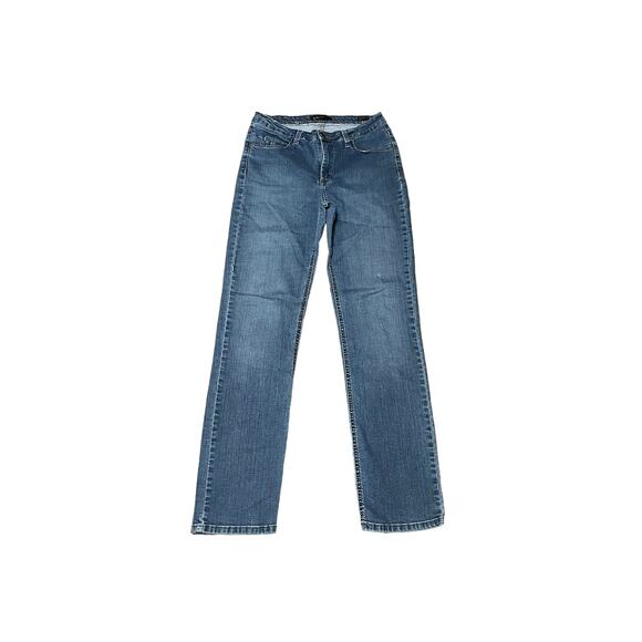 Lee Platinum Label Classic Fit Straight Leg Women SZ 6 x 30 Dark Blue Denim Jean - Picture 1 of 12